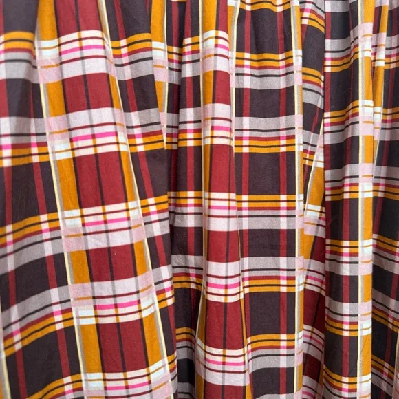 Maeve Anthropologie The Jacie Poplin Printed Skirt in Plaid Size MP - Picture 8 of 13